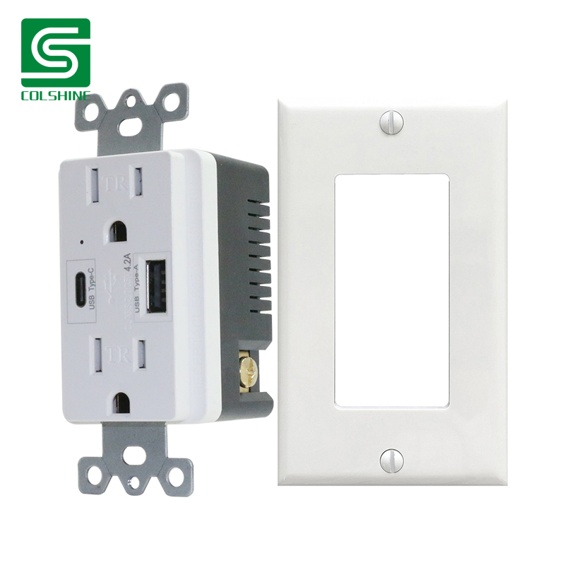 USB High Speed Charger 4.2A Charging Capability 15A Duplex Receptacle